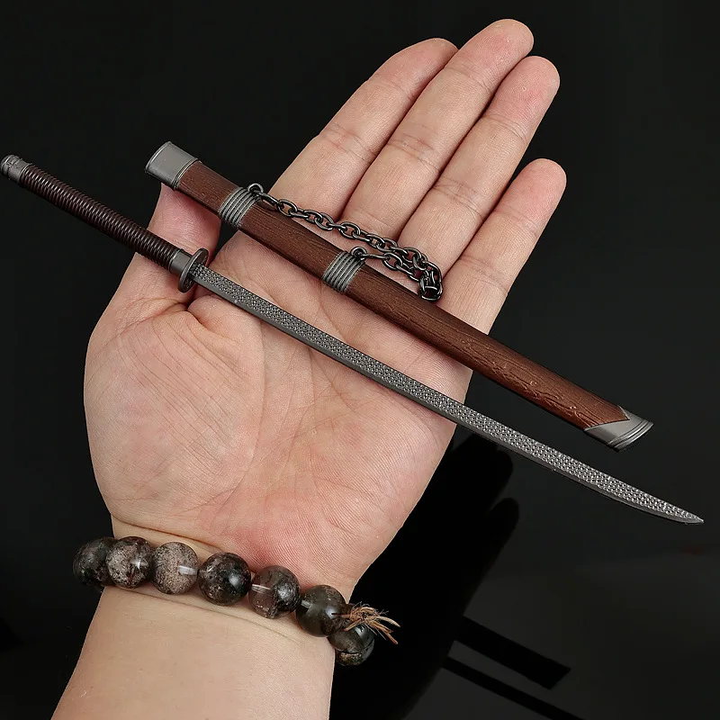 Armes froides de 22cm/8,66 pouces, films et émissions de télévision, couteaux à vent, artisanat en métal, modèles de jouets, Collection d'ornements, cadeau de bureau