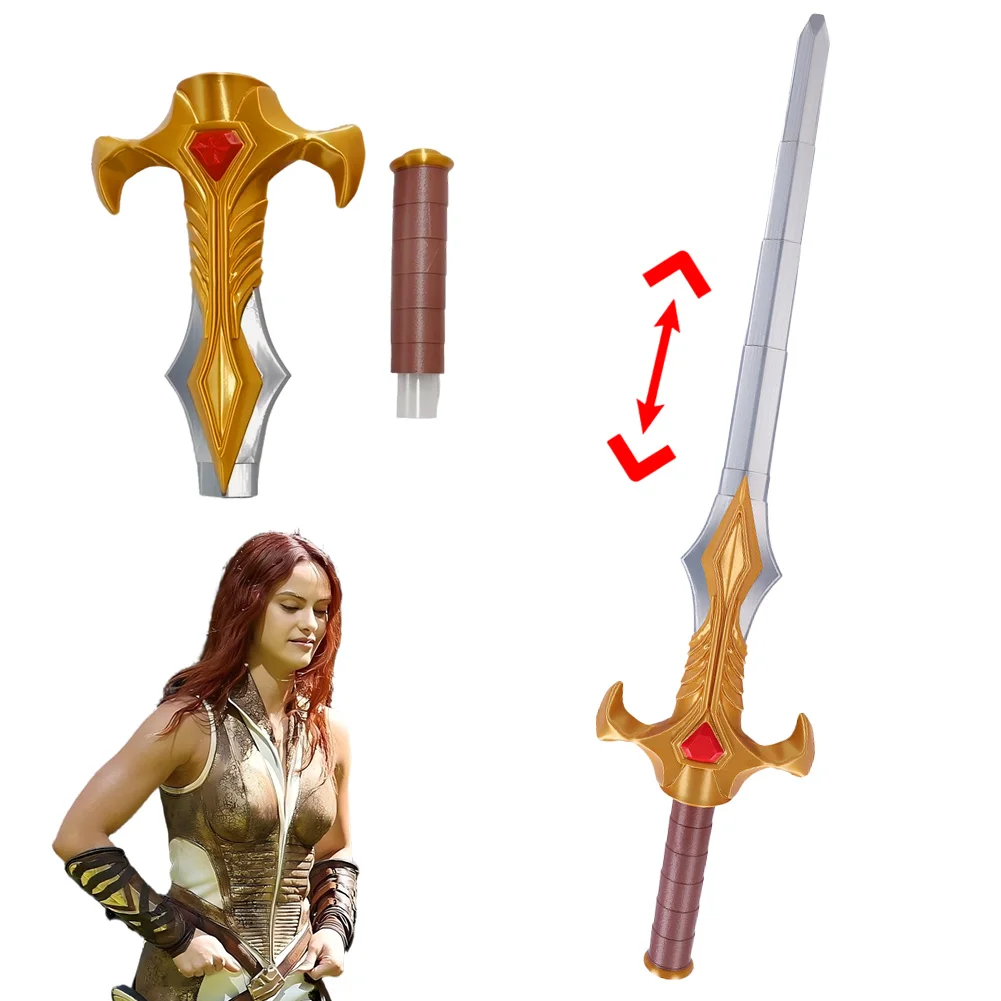 Espadas de Fantasía Teela de 72cm para Cosplay, Adorno del Universo Cinematográfico 2026, Accesorios de Disfraz para Masters, Atrezzo de Halloween
