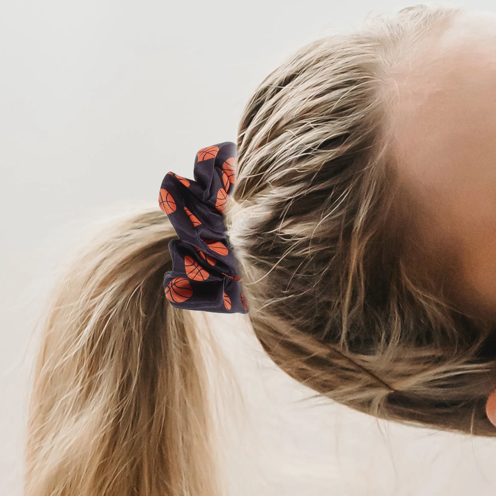 

4Pcs Trendy Basketball Hair Scrunchies Elastic Ties Decorative Bands Sports Accessories Ponytail Holders Girls Women
