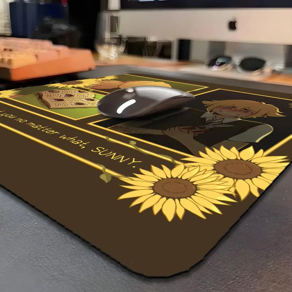 OMOCAT Omori patroon muismat rubber kleine verdikte muismat gaming toetsenbord kantoorbenodigdheden kamer decor voor pc muis tapijt