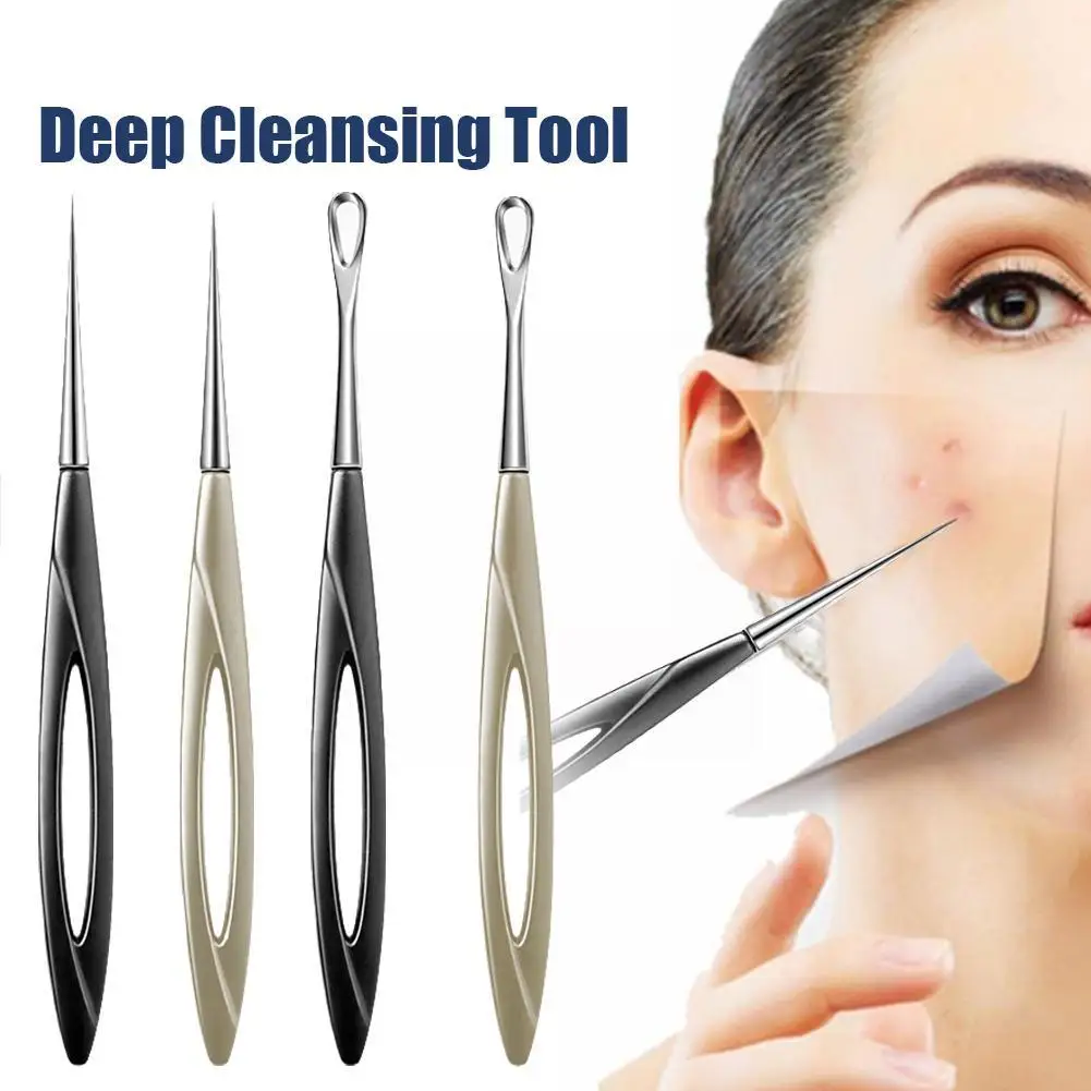 Acne Needle Black Acne Removal Tool Stainless Steel Removal Face Skin Treatment Needle Heat Cleansing Deep Blackhead Tool F1D4