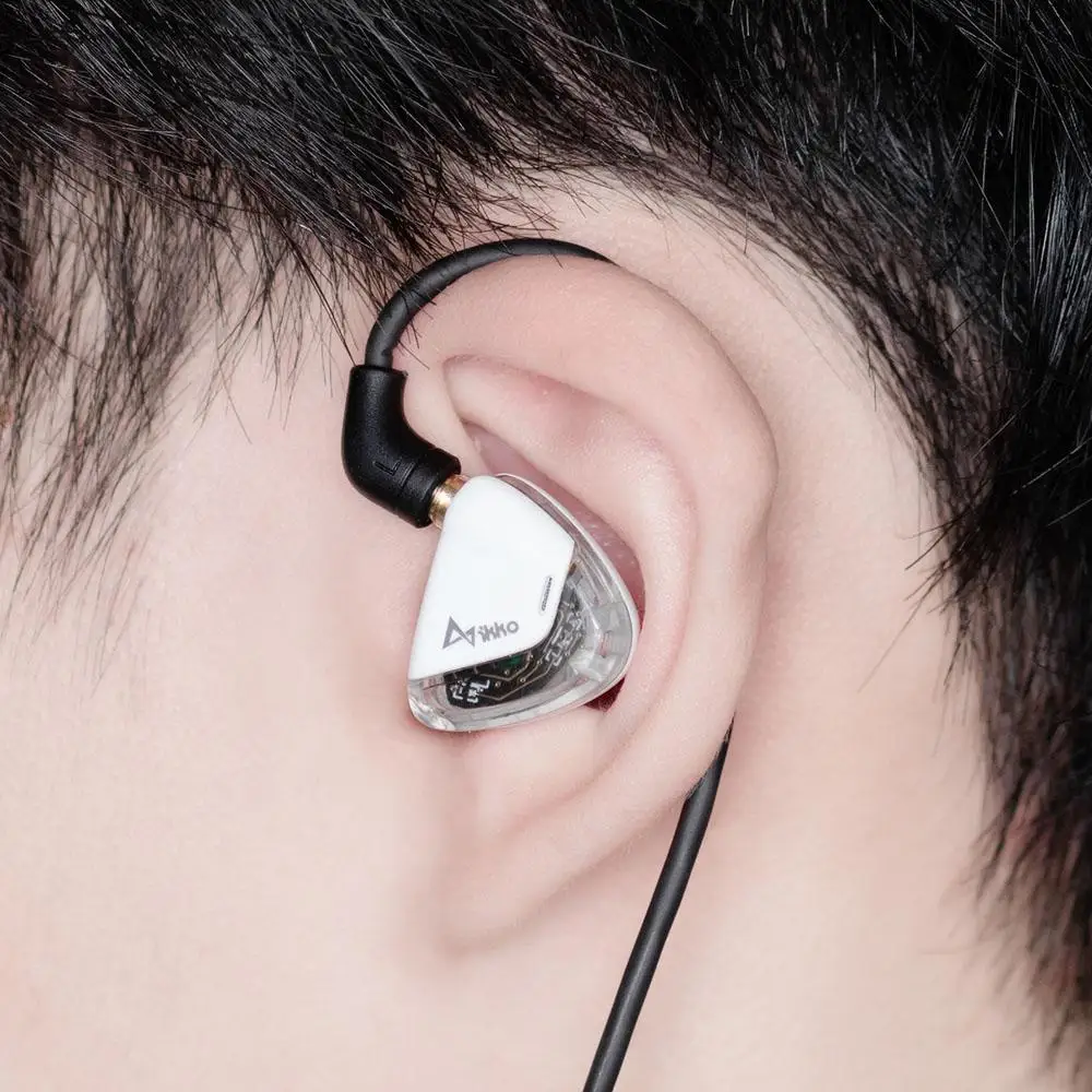 IKKO Opal OH2 Earphone berkabel, Headset musik headphone Monitor In-ear HIFI SVAS berlapis emas FPC Driver dinamis 8mm