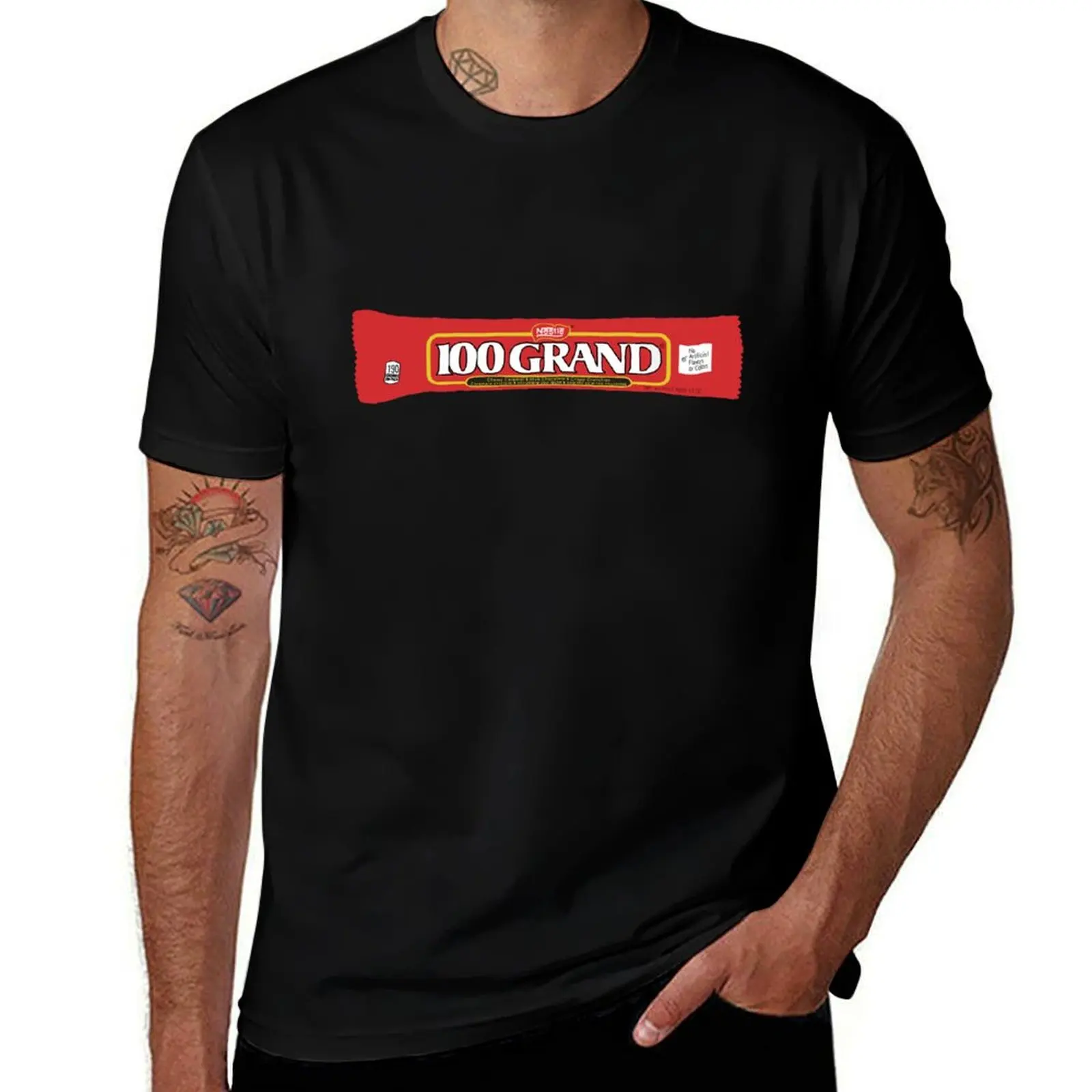 

100 Grand T-Shirt Anime t-shirt oversizeds luxury clothing labubu mens big and tall t shirts