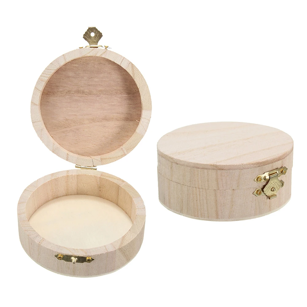 Personalized Antique High-end Wooden Round Storage Box Wooden Box Gift Box