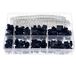 560pcs SM2.54MM 2P 3P 4P 5Pin Black WayPlug Connector Jumper Header Housing Male Female Wire Connector Assorted kit