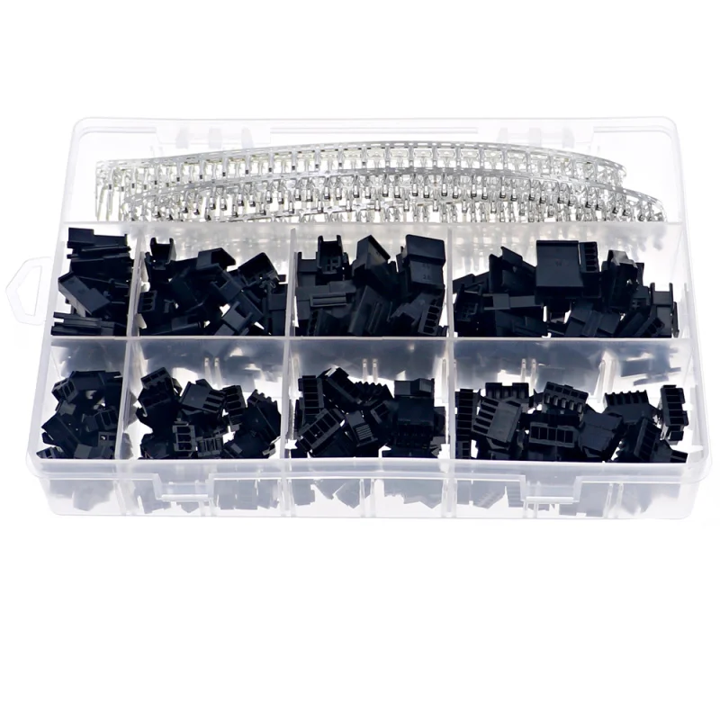 560szt SM2.54MM 2P 3P 4P 5Pin Black WayPlug Connector Jumper Header Housing Male Female Wire Connector Assorted kit