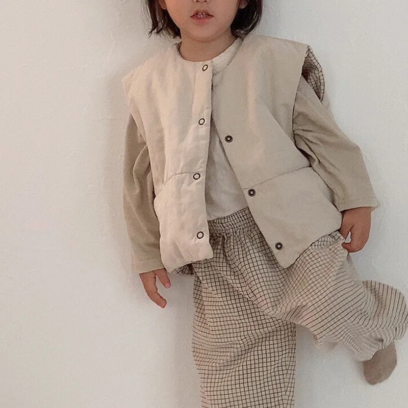 가을 아기 그릴 겨울 옷, 남아 민소매 재킷, 유아 조끼, 어린이 싱글 브레스트 조끼 코트, 어린이 외투, 신제품
