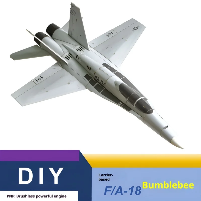 เครื่องบินบังคับวิทยุแบบปีกตรึงรุ่นใหม่ F18 Hornet แบบประกอบเอง ควบคุมด้วยรีโมท 30 ช่องสัญญาณคู่