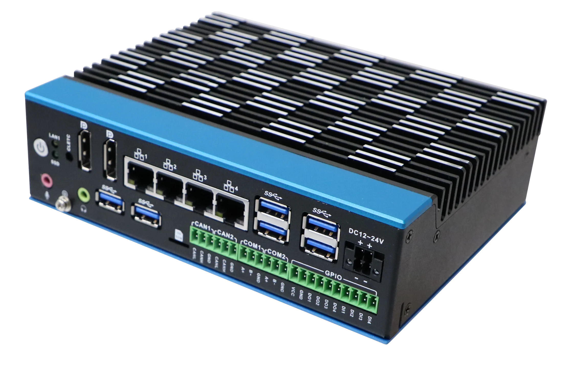 Partaker Mini PC Intel Core I5 1235U I7 1255U DDR5 RAM 4 x LAN TPM2.0 2 x DP 12~24V DC RS485 GPIO AGV AMR Industrial Compter IPC