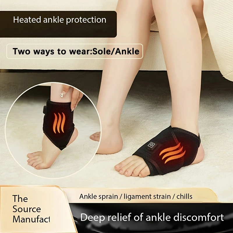 Electric Heating USB Ankle Protector, Heatgenerating Foot Warm,Portable Adjustable Temperature Warm Ankle Guard To Sprain Relief