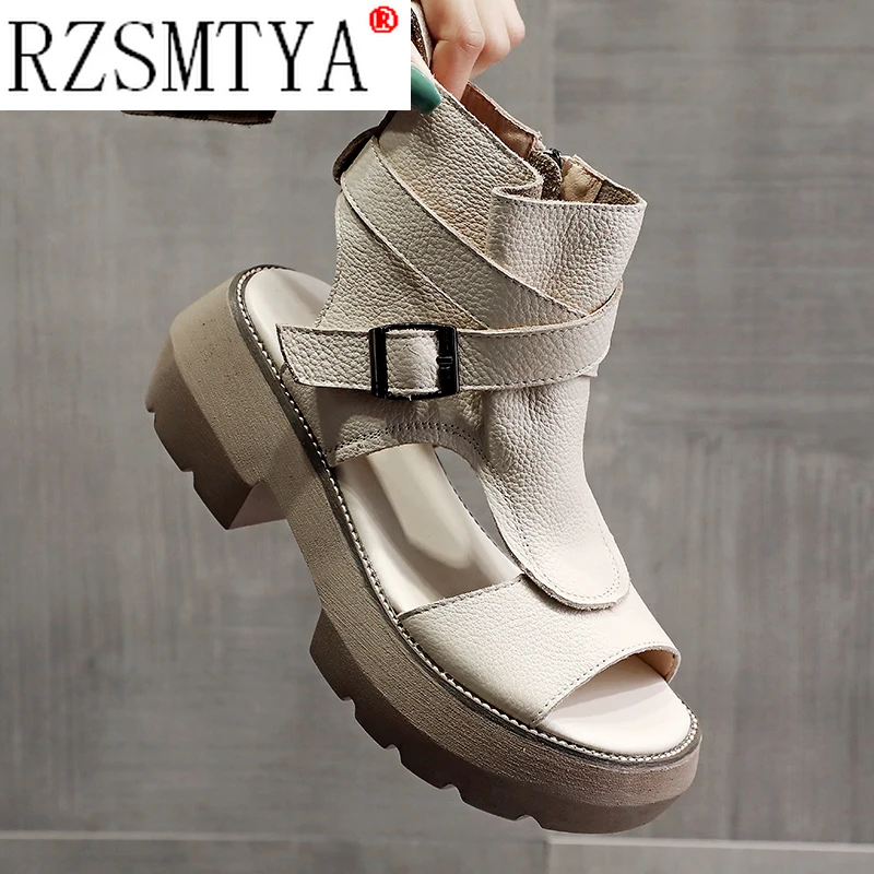 Cool, Stylish, Clasp, Fish Mouth, Roman Sandals, Platform, Summer 2022, New Chunky Heels for Women Platform Shoes