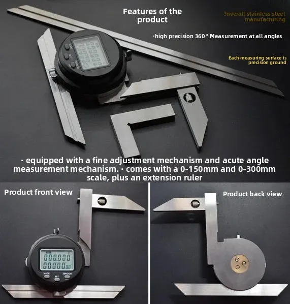 High-Precision Electronic Digital Universal Angle Gauge 0-360 Degrees Protractor Angle Meter