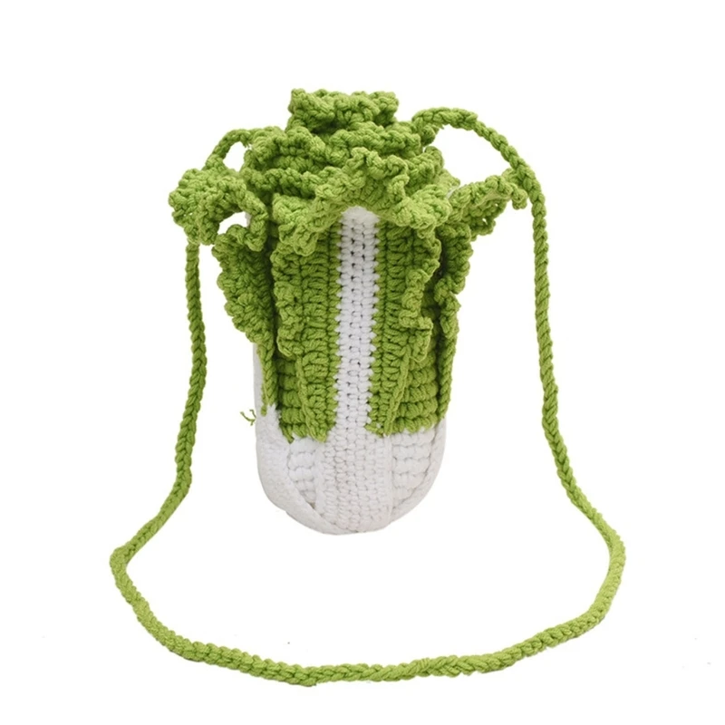 

Women Fashion Knit Cabbage Hit Color Shoulder Bag Crossbody Bags Female Casual Mini Purse Shoulder Bag