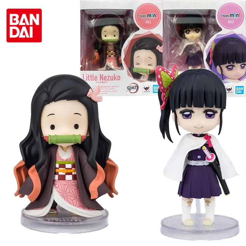 Bandai Original Figuarts Mini Demon Slayer Kamado Nezuko Tsuyuri Kanao Anime Action Figure Toys for Boys Girls Kids Gifts