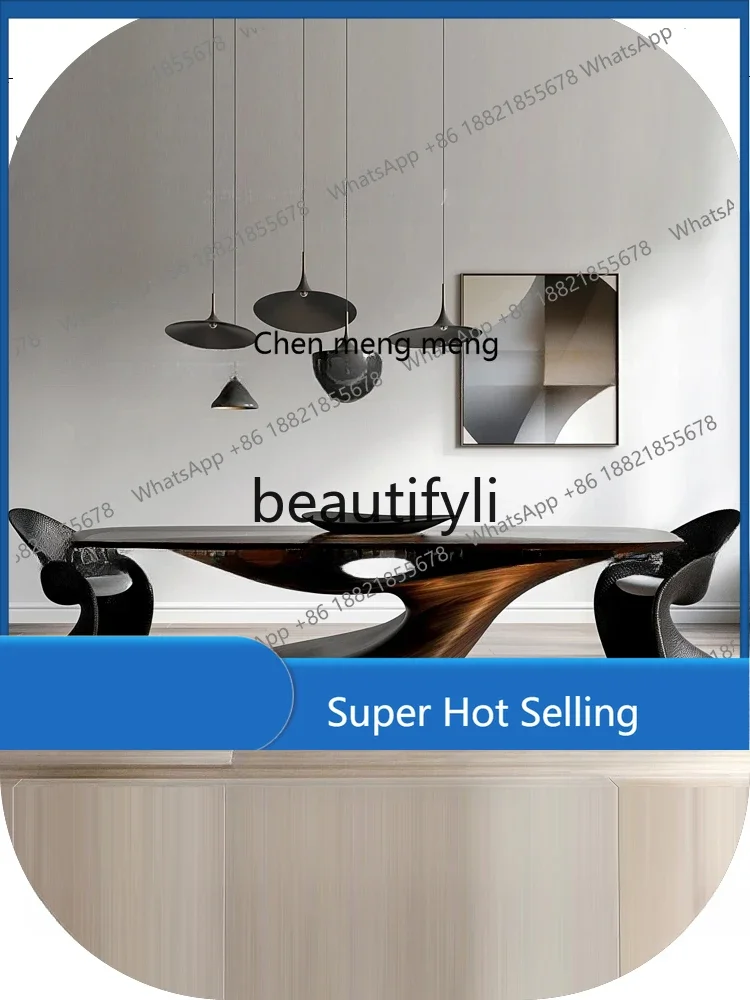 D5556 Technology-sensitive special-shaped floating dining table, modern, minimalist, stylish, lobby space decoration table