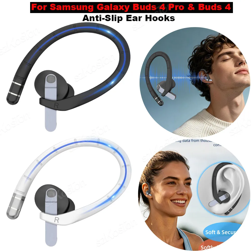 Rutschfeste Ohrbügel für Samsung Galaxy Buds 4 Pro & Buds 4 Anti-Verlust Komfortabler Sitz Sport-Memory-Ohrbügel aus Titanlegierung