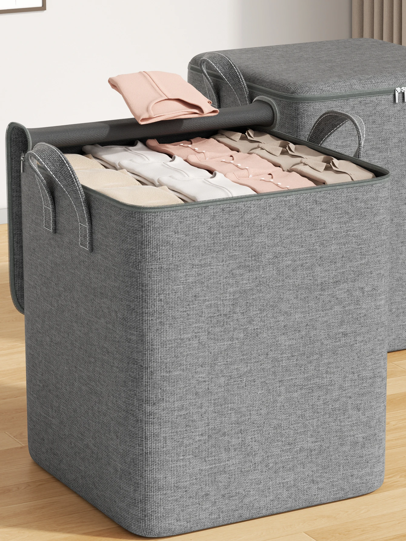 قطعة واحدة من حقيبة تخزين الملابس القابلة للطي، حقيبة تغليف متحركة ذات سعة كبيرة، لحاف، بطانية، حقيبة مقاومة للغبار، منظم خزانة الملابس