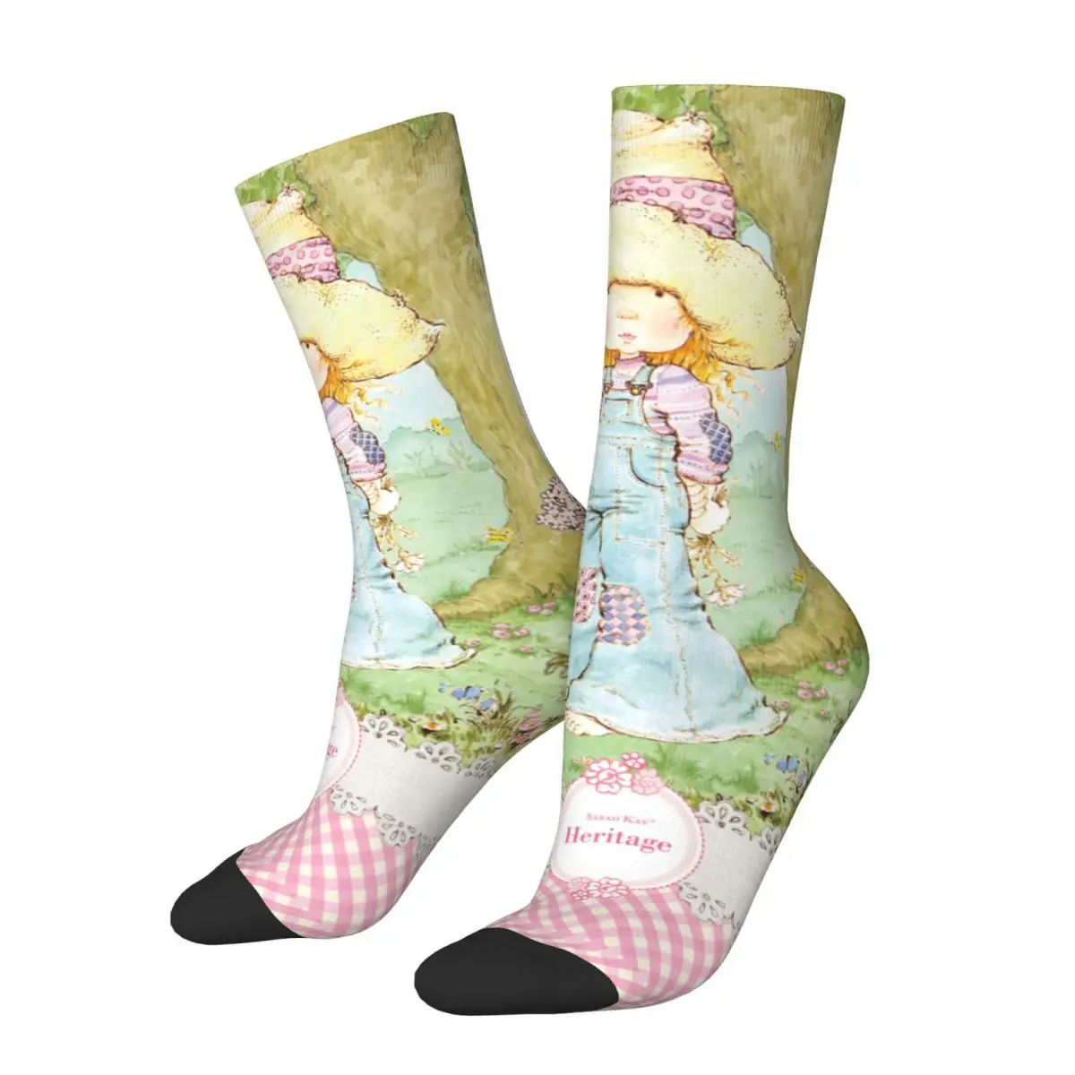 Men's Sarah Kay Cartoon Girl Socks Super Soft Casual Kids Country Life Socks Hip Hop Product Middle TubeSocks Wonderful Gifts