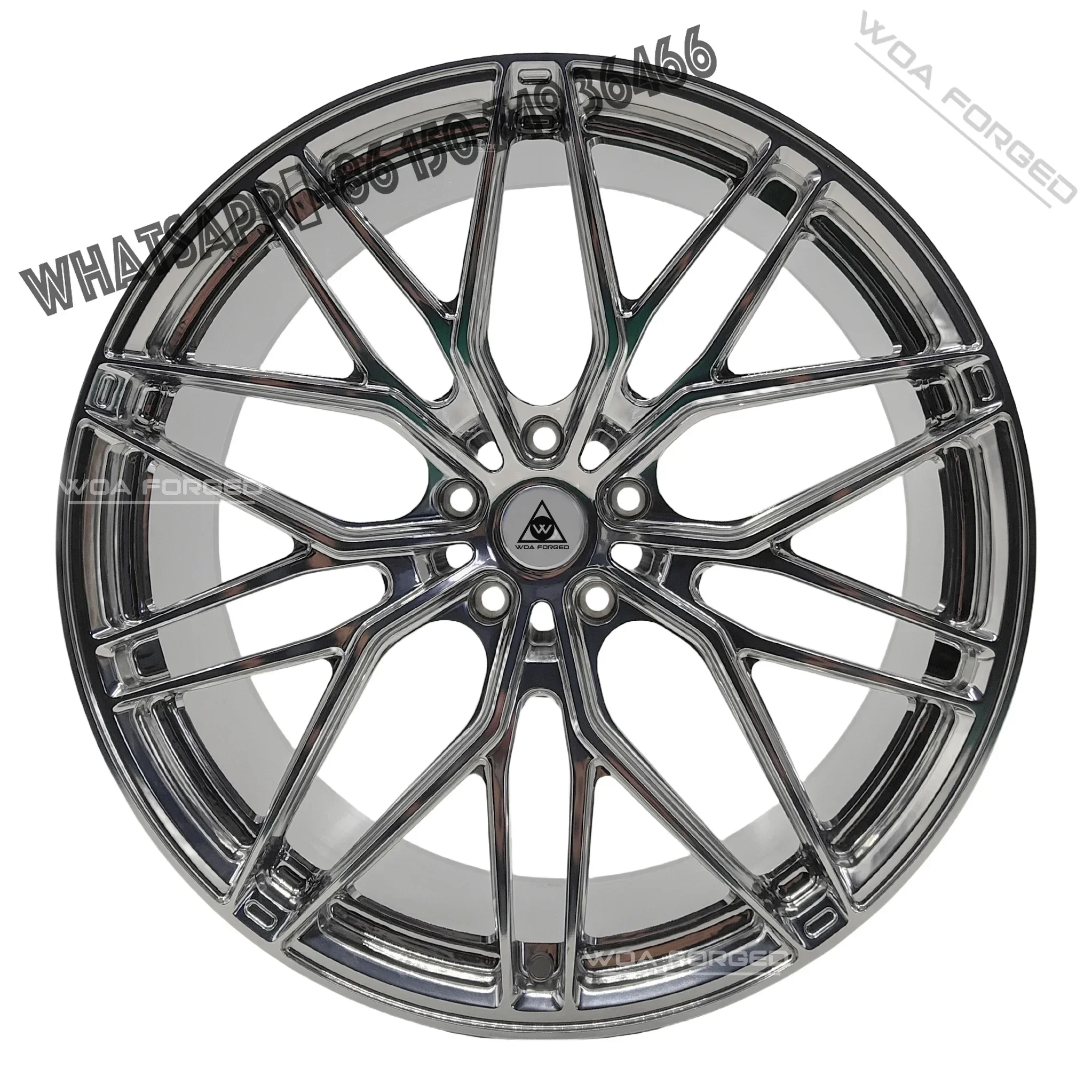6061-T6 Custom 1/2piece Chrome/polish Racing Forged Wheels for Luxury Car ,17 18 19 20 21 Inch, Suitable for Various Veh