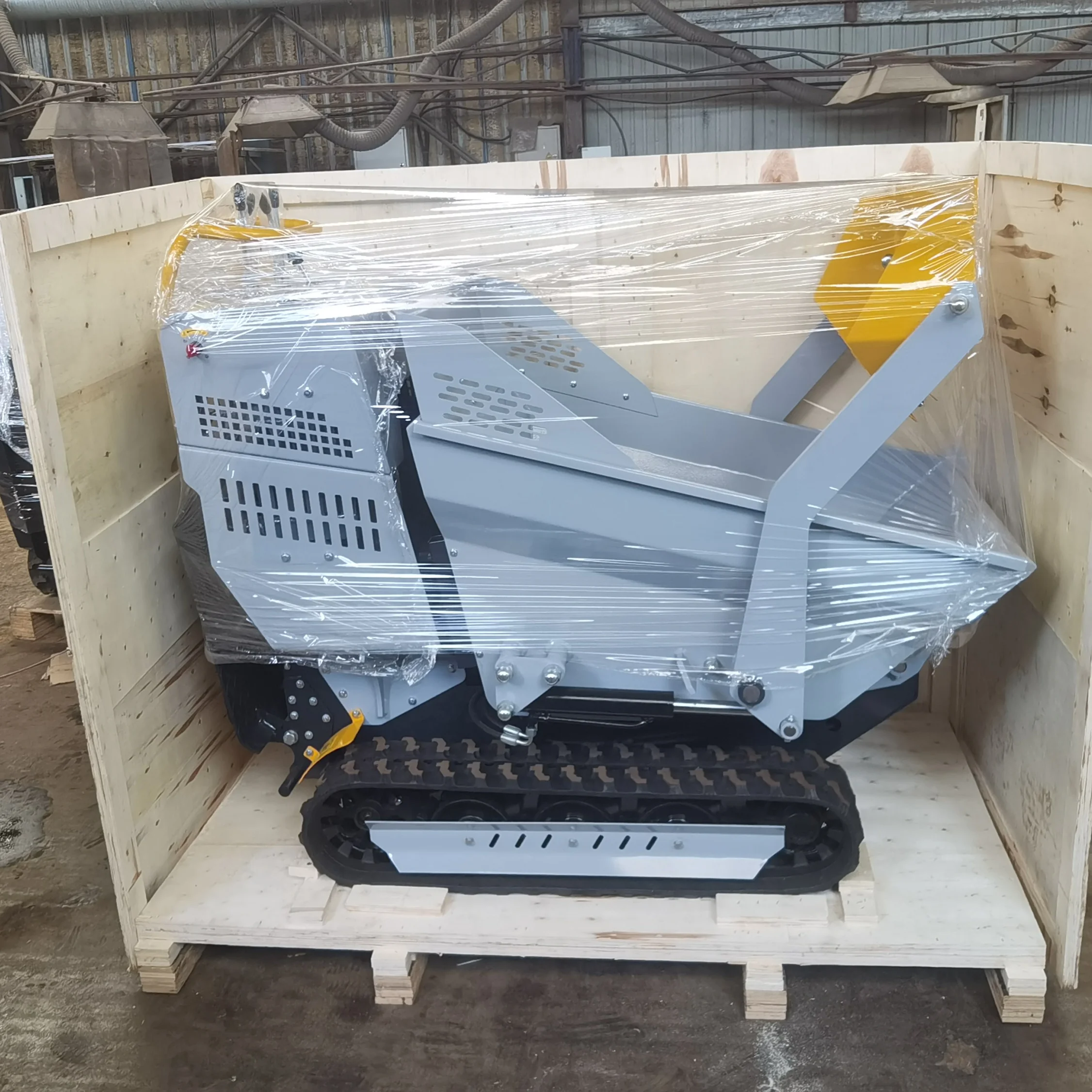 Mini Compact Rubber Tracked Dumper Hydraulic Unloading Crawler Cart Easy Operation For Crop Manure Soil Short Distance Transport