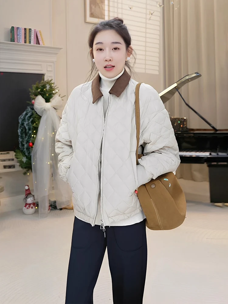 

Женская легкая утепленная куртка OUDOEE 2026: Новинка с дизайнерскими вставками, стеганая, теплая, из нейлона