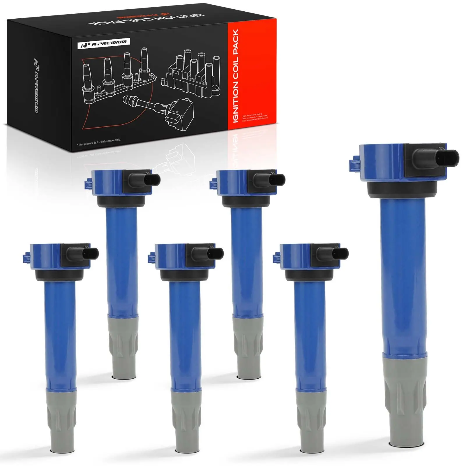 A-Premium 6pcs Blue Ignition Coils for Dodge Grand Caravan 2008-2010 Charger 2006-2010 Journey 2009-2010 Chrysler Town & Country