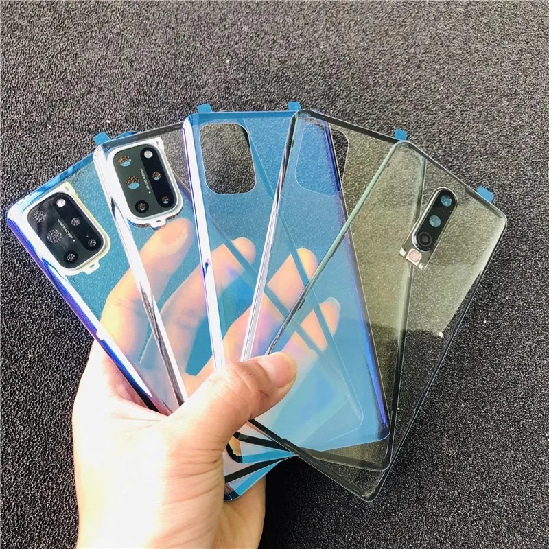 

Для Oneplus 6 6T 7 7T 8 9 8 Pro 8T 9 Крышка батарейного отсека Заднее стекло Задняя дверца корпуса для Oneplus 6t Прозрачная прозрачная задняя крышка