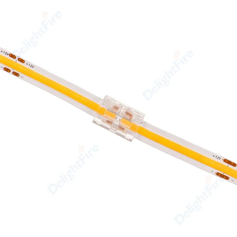 2pin COB LED Strip Connector L Shape LED Corner Connectors For SMD COB 5050 2835 Strip 8mm 10mm Tape Lights Light Fixed Clips