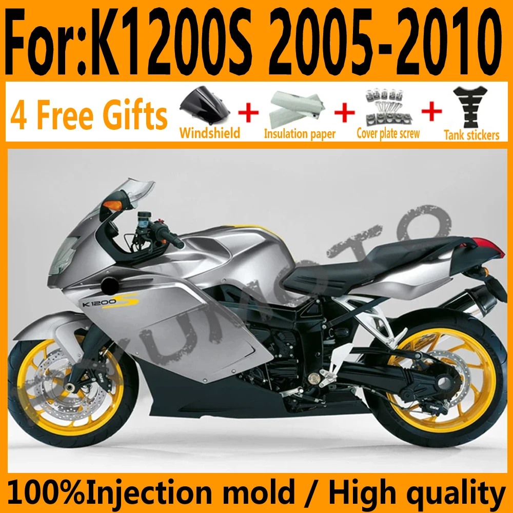 

Подходит для 2005 - 2008 K1200S аксессуары для мотоциклов ABS обтекатель КУЗОВ панель комплект K1200 S 2006 2007 05 06 07 обтекатели подходят