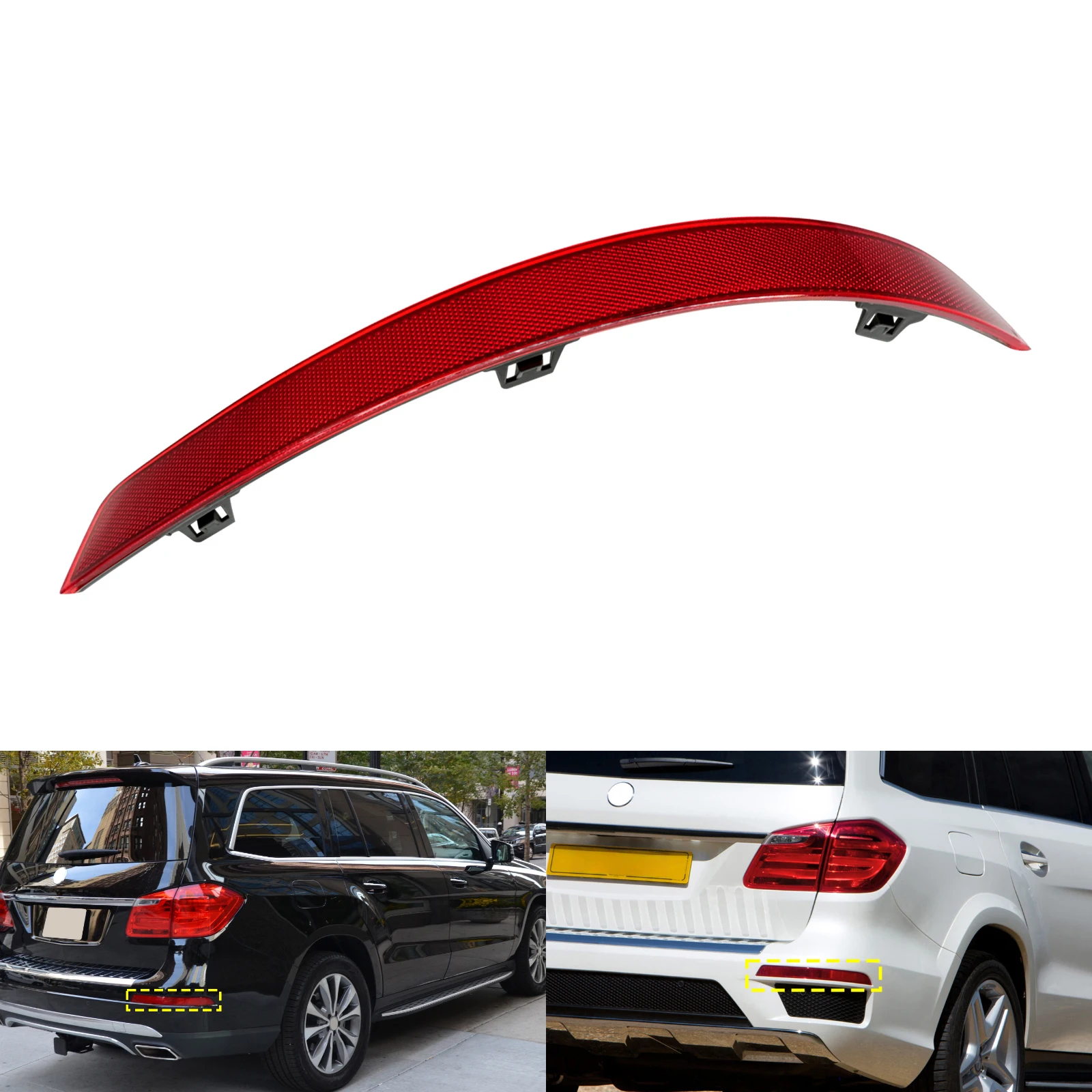 Right Side Rear Bumper Reflector For Mercedes X166 GL 12-15 GLS 15-19 A1668200474