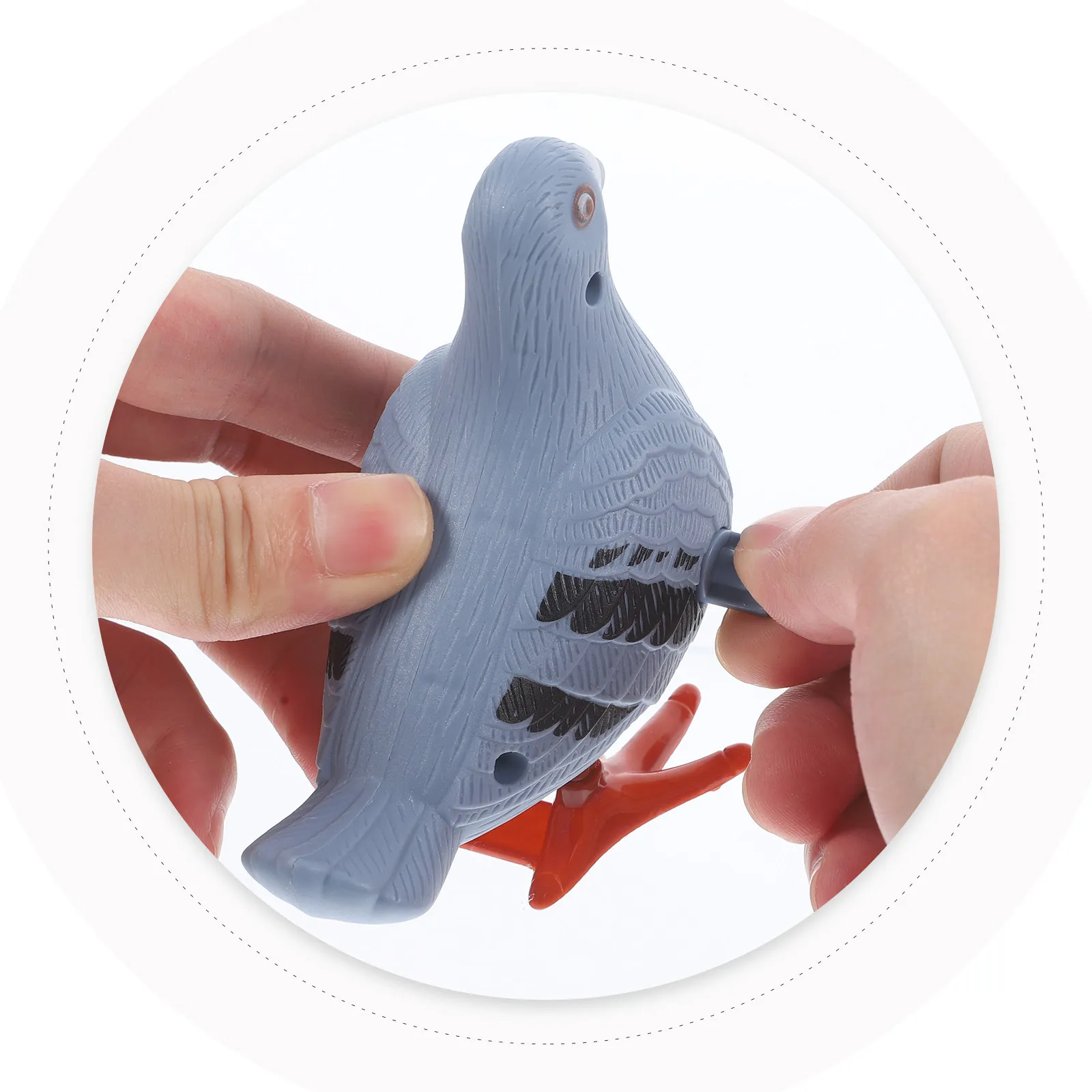 

5Pcs Pigeon Clockwork Playthings Plastic Kids Early Education Wind-Up Playthings Decorative Ornament for Desktop