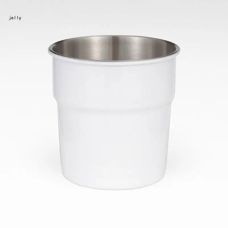 448C 5/6pcs Stackable Camping Water Cup 300ml Teas Coffees Milk Beer Mug Stainless Steels Drinking Cups Outdoor Travel Cups