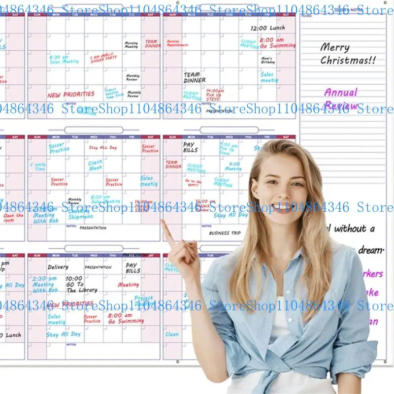 

5asd 2026 Yearly Planner Calendar Family Home Planner Calender Erasable Calendar
