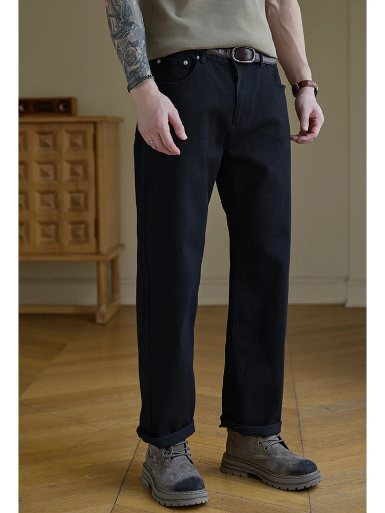 

Мужские брюки ILOX в стиле ретро, американские рабочие брюки из ледяного шелка и хлопка, повседневные прямые брюки, весна-осень, новинка