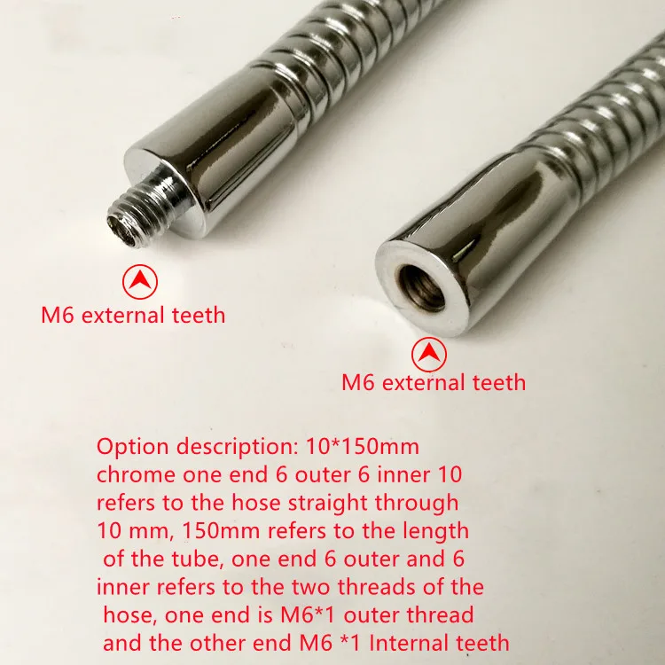 2 قطعة/الوحدة M10x150mm M6 ذكر المسمار + M6 أنثى الموضوع لينة ضوء قناة معدنية مرنة لتقوم بها بنفسك المعادن معقوفة خرطوم اعوج أنبوب
