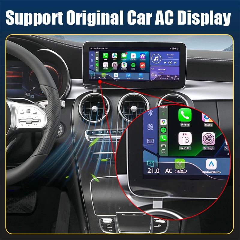 2025 Wireless CarPlay Android Auto For Mercedes Benz A B C E CLS CLA GLA GLB Class NTG6.0 2019-2023 With Mirror Link Airplay