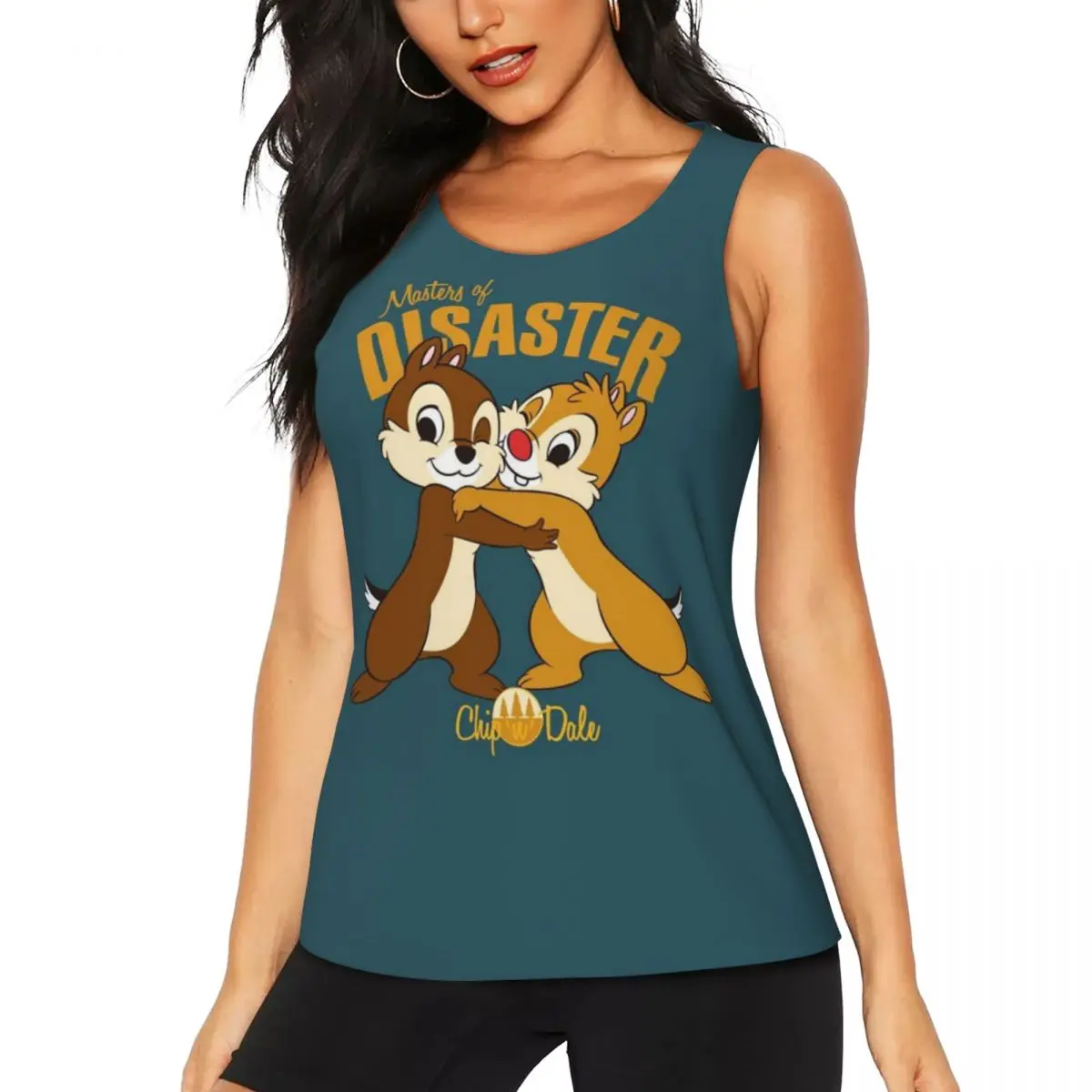 

Custom Anime Naughty Chip 'n' Dale Yoga Shirt Women Athletic Running Tank Tops