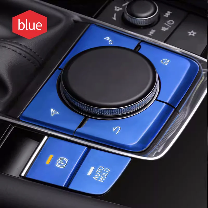 Car electronic handbrake multimedia button sticker decoration For for Mazda 3 Axela CX-30 interior modification accessories