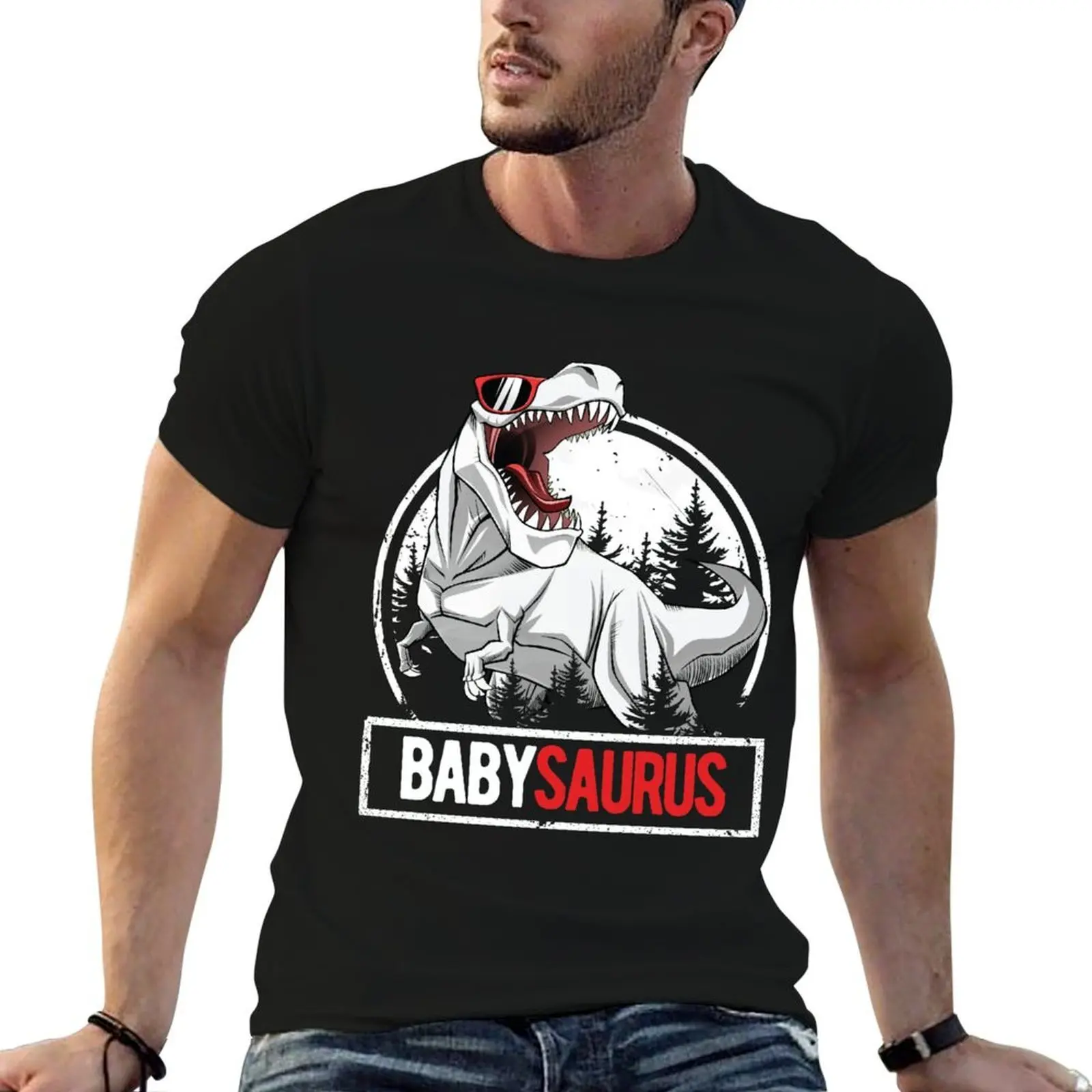 

BabySaurus Outfit for Kids Dinosaur Baby T Rex Birthday Party T-Shirt t shirts for man cotton man t shirt summer T-Shirt