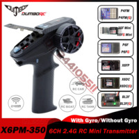 DUMBORC 6CH X6PM-350 Mini Transmitter 2.4G 4.8-12V with P4FMG/P6FG/X6DCG Gyro Receiver for RC Car Boat Tank Model Toy X4FMG X6FG