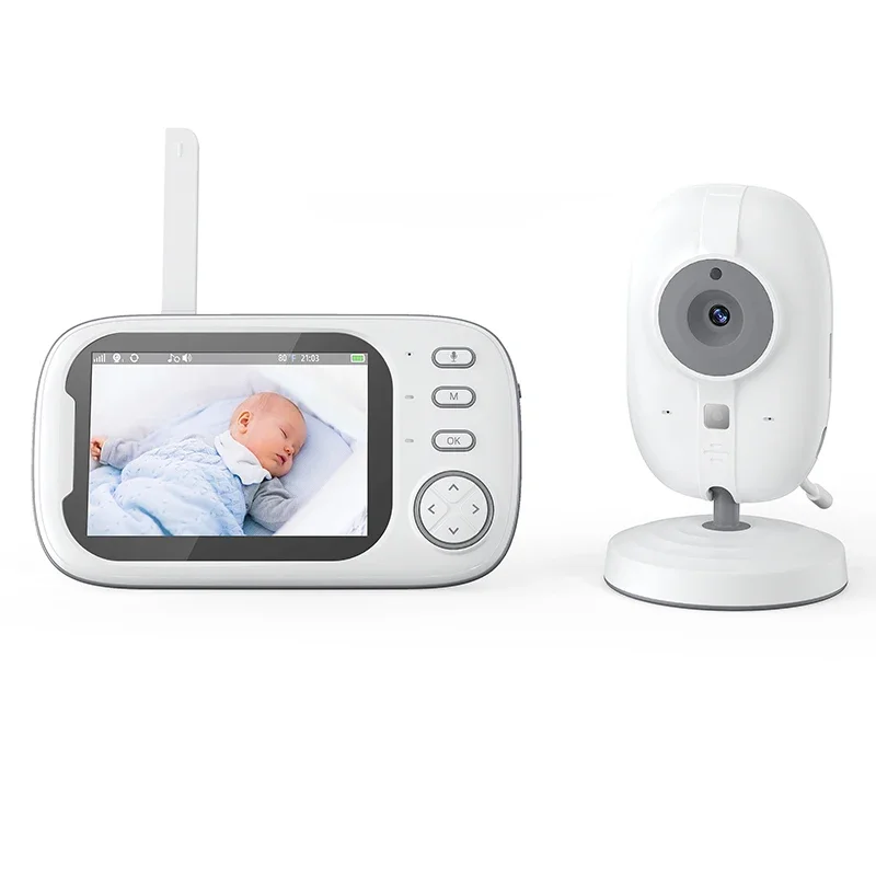 3.5 Inch Wireless Video ABM600 Baby Monitor With Remote Pan Tilt Camera Two Way Intercom Auto Night Vision Kids Surveillance