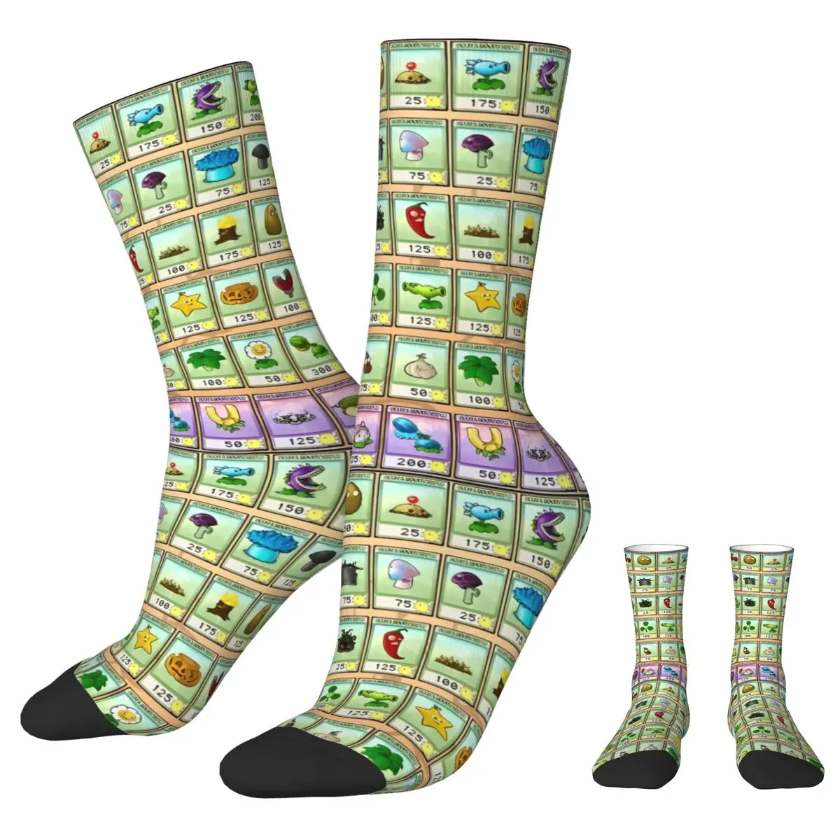 Plants Vs Zombies PVZ Cartoon Game Sock Happy Funny Male Men Socks Funny Poster Skateboard Women's Socks Spring Autumn Winter