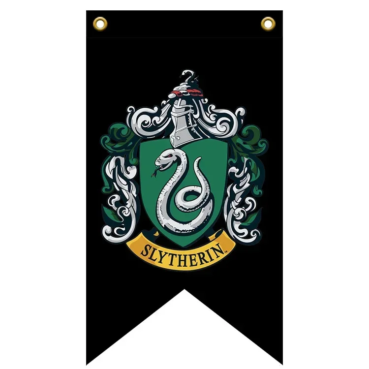 30*50cm Harries Potters Hogwarts Magic School Party Banner Flag Anime Figure Toys Party Decoration Ambiance Hanging Banners