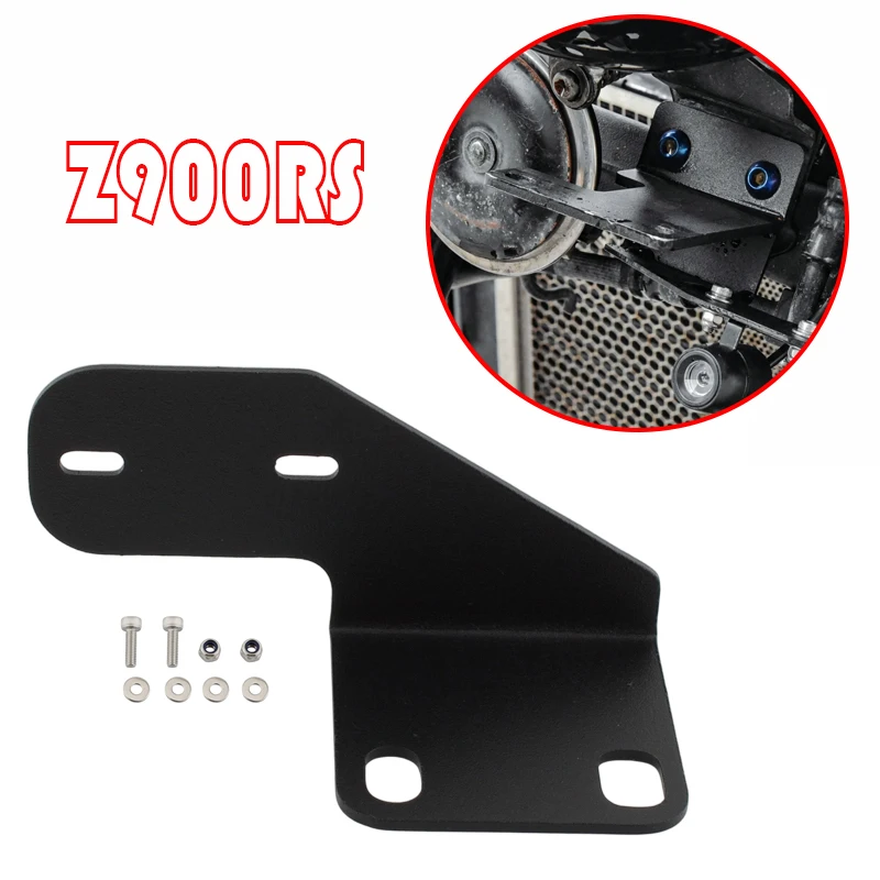 Black Motorcycle Driving Recorder Mount Bracket Horn Cover For Kawasaki Z900RS 2018‑2025 Dash Cam Support Accessories