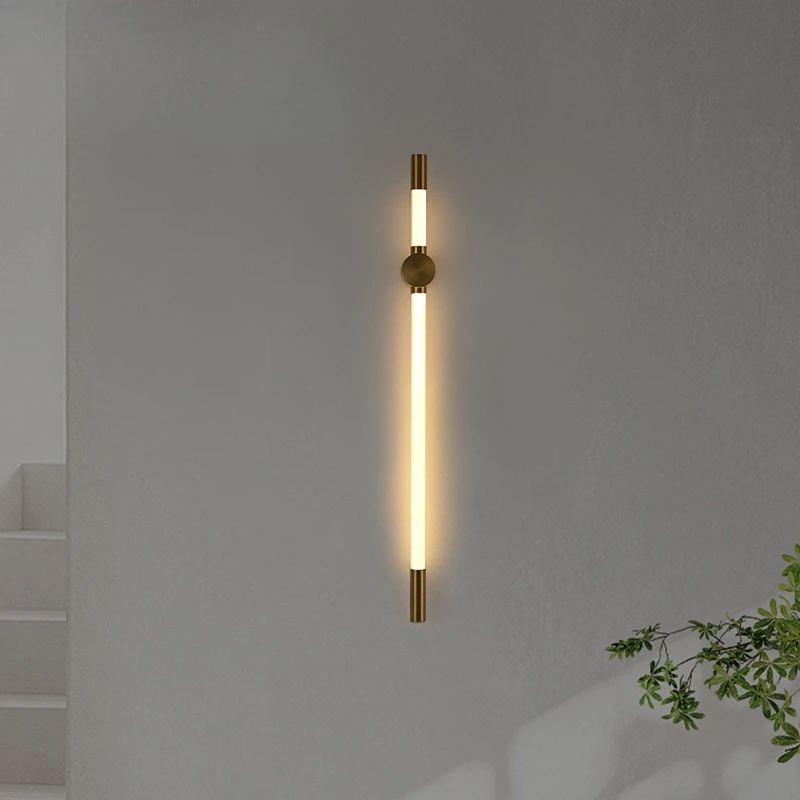 American Minimalist Long Strip Iron Wall Lamps Indoor Home Lighting Fixtures Bedroom Hotel Staircase Corridor Cafe LED Sconces