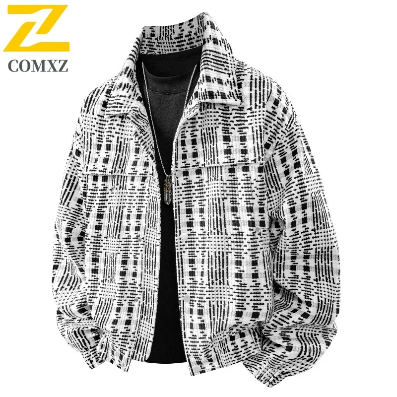 

COMXZ Fashion Trench Coat Warm Korean Style Lightweight Travel Work Windbreaker Jacket High Quality Hiking Coat Men's Clothing