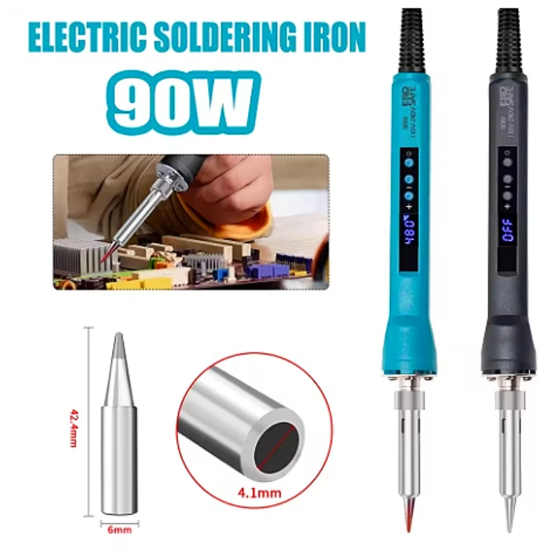 

90W internal heating digital display temperature control constant temperature electric soldering iron set welding pen