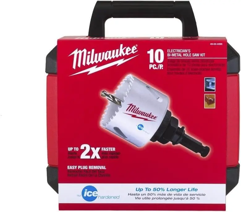 Milwaukee 49-22-4095 10-pc Electricians Hole Dozer Hole Saw Kit