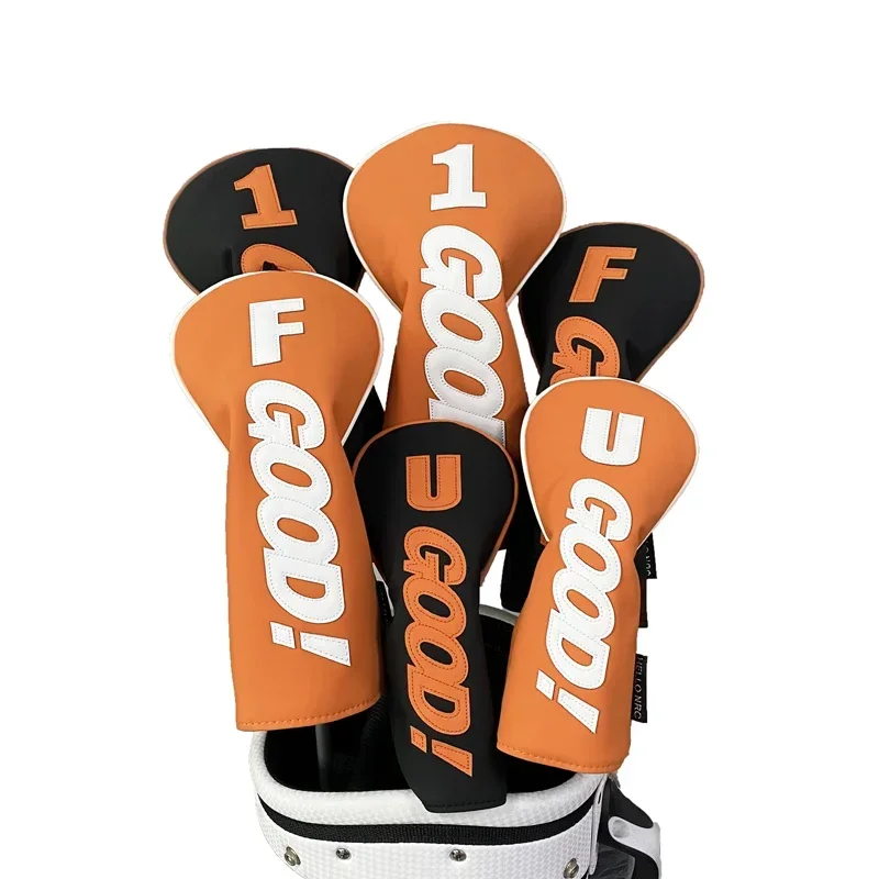 Golf Wood Cover Club Headcovers For Driver Fairway Hybrid PU Waterproof Good Design Heavy Plush Inside Protector Golf Supplies