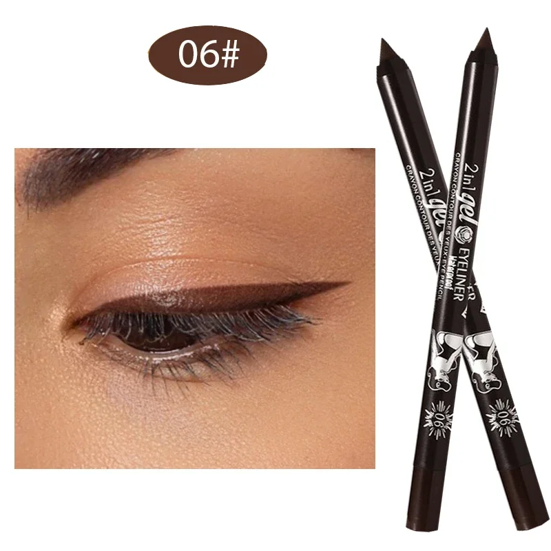 Waterproof Matte Eyeliner Pencil Long Lasting Not Blooming No Fade Color Smooth Colorful Eyeliner Gel Pen Eye Makeup Cosmetic